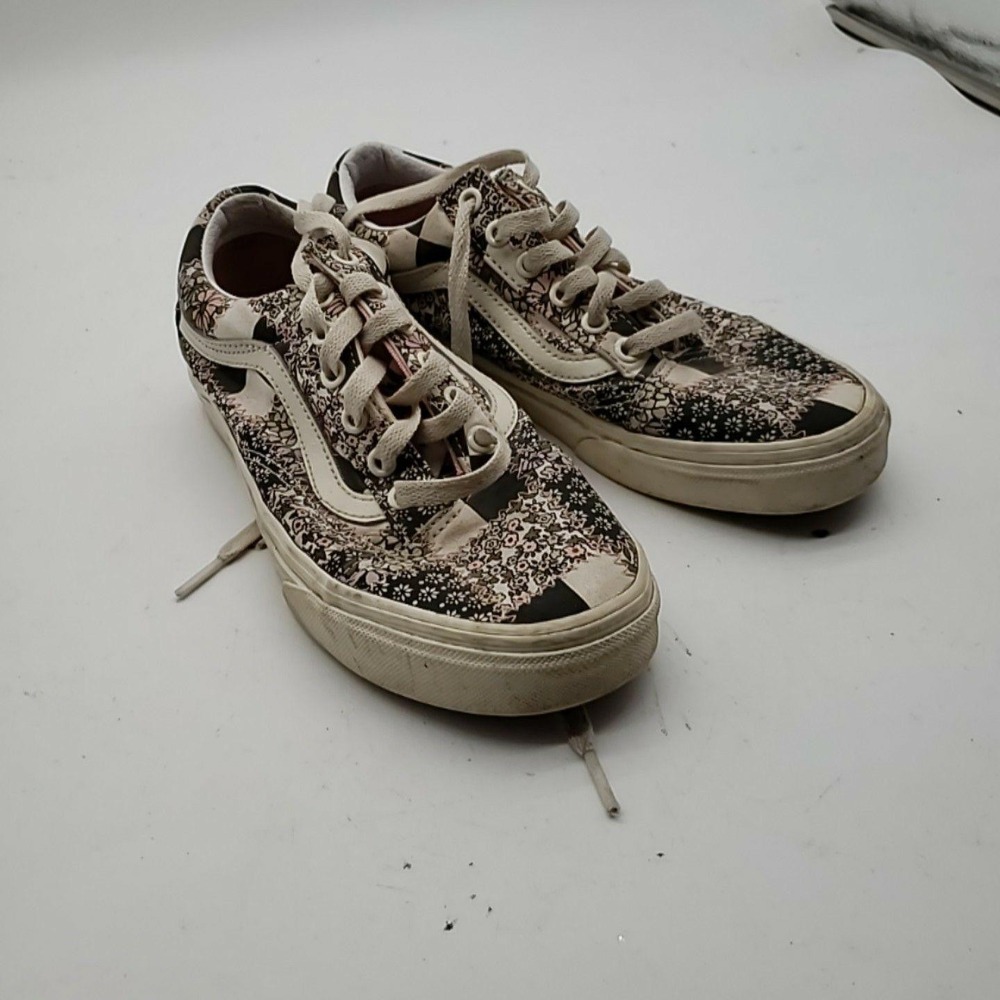 Vans Old Skool Shoes Mens Size 6 Multicolor Floral Skateboarding Sneakers Canvas
